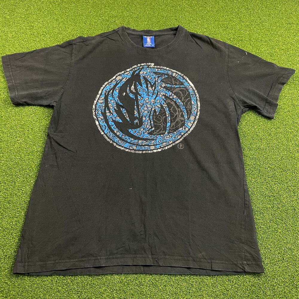 Vintage UNK Black Dallas Mavericks NBA Basketball T-Shirt Sz XL